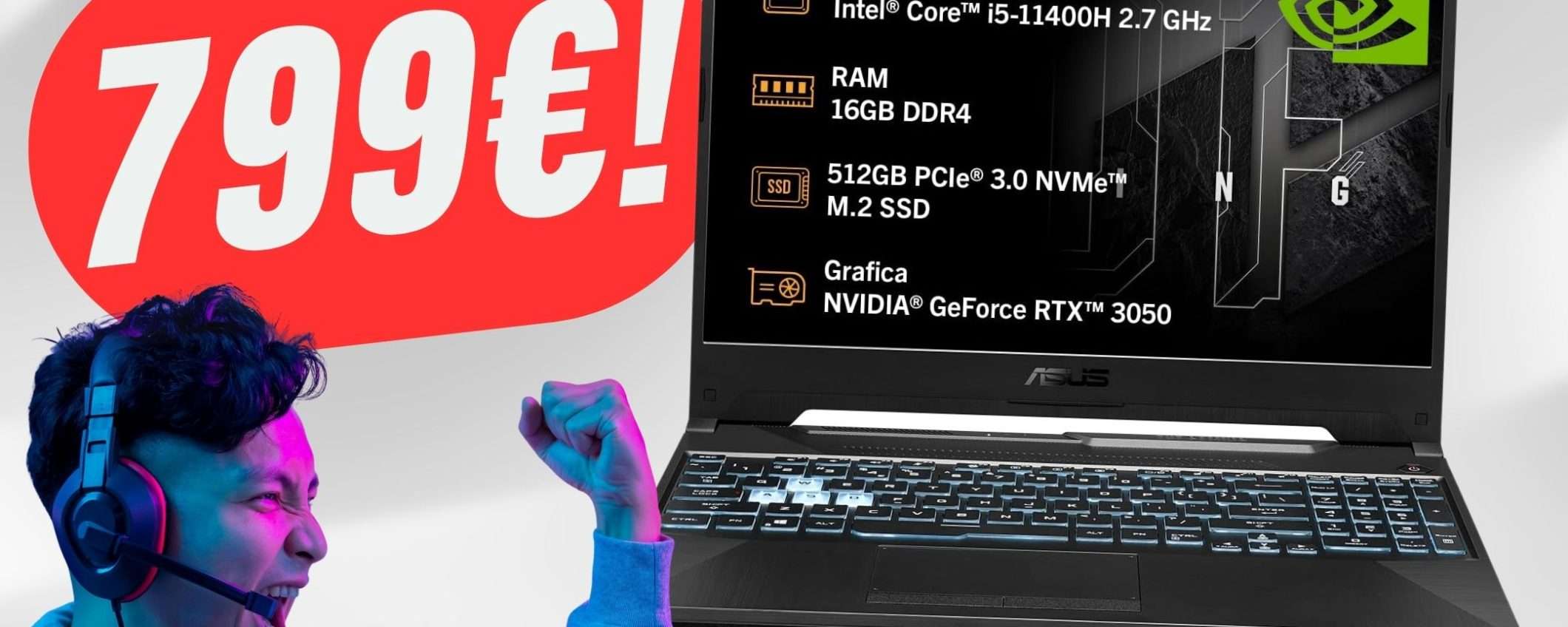 Il PORTATILE da GAMING che sognavi costa 799€: è la follia targata Amazon!