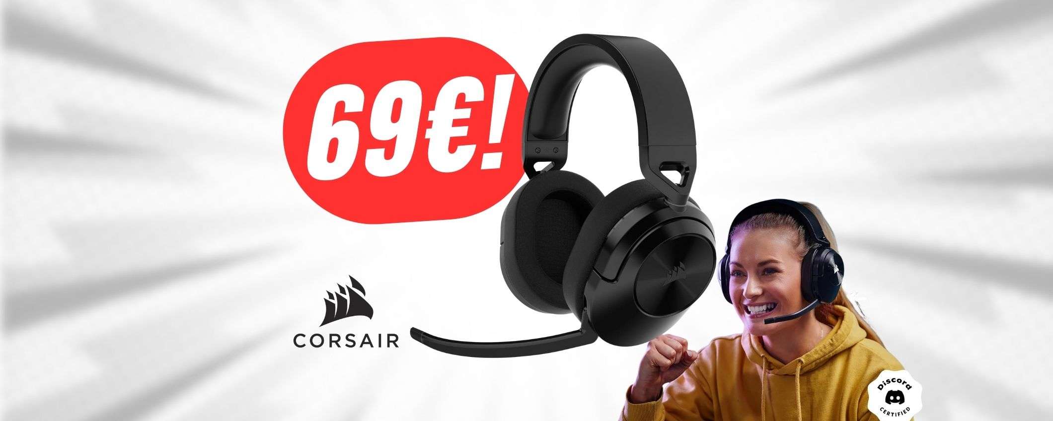 Le CUFFIE da gaming di CORSAIR crollano di -40€ su Amazon!