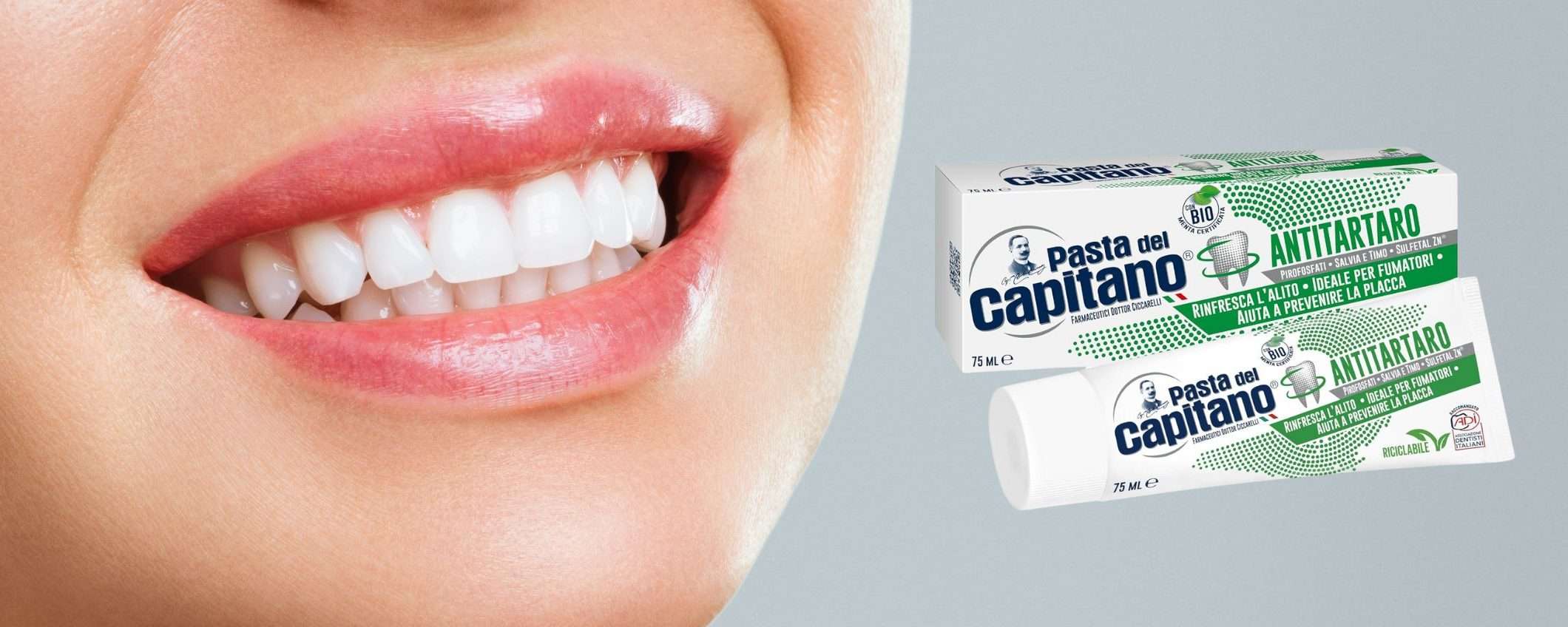 Il dentifricio antitartaro Pasta del Capitano è a PREZZO SCORTA su Amazon (-55%)