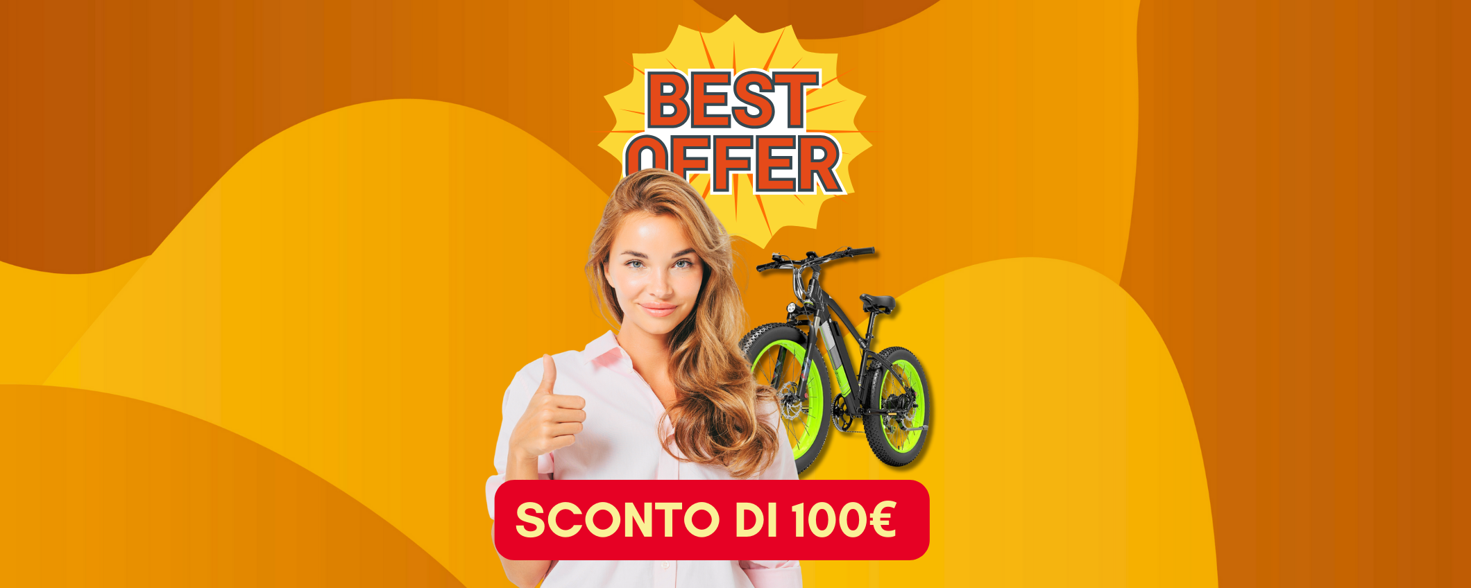 Sconto di 100€ sulla Fat Tire Mountain E-Bike Lankeleisi