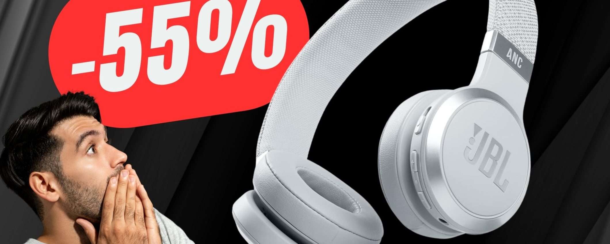 Isolati dal rumore con queste CUFFIE JBL in sconto al -55%!