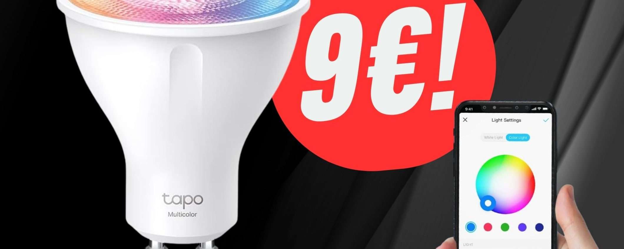 Controlla con la voce questa LAMPADINA SMART a soli 9€!