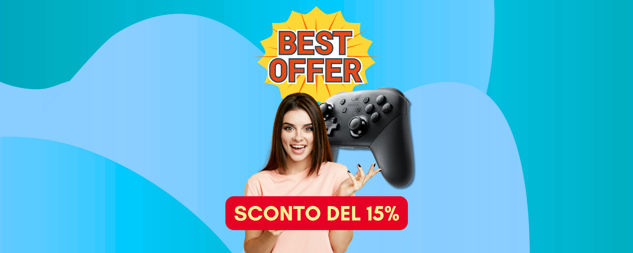 Fantastico Nintendo Switch Pro Controller in sconto del 15% su Amazon!