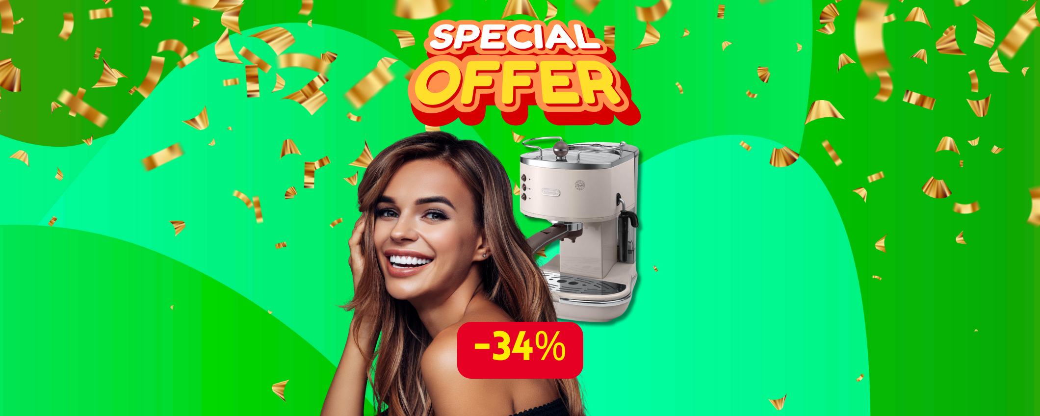 Macchina per il caffè De'Longhi Icona Vintage in sconto del 34%