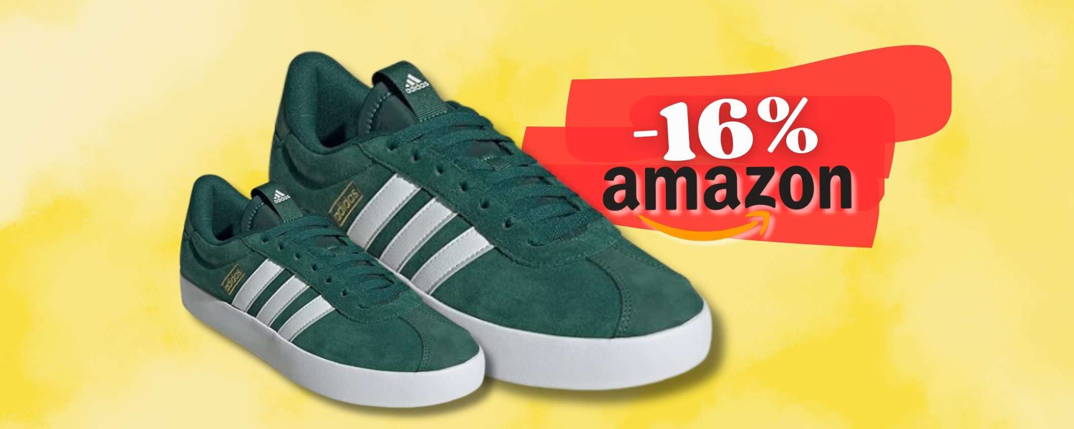 Adidas VL Court a meno di 50€ su Amazon per un paio di scarpe STILOSE