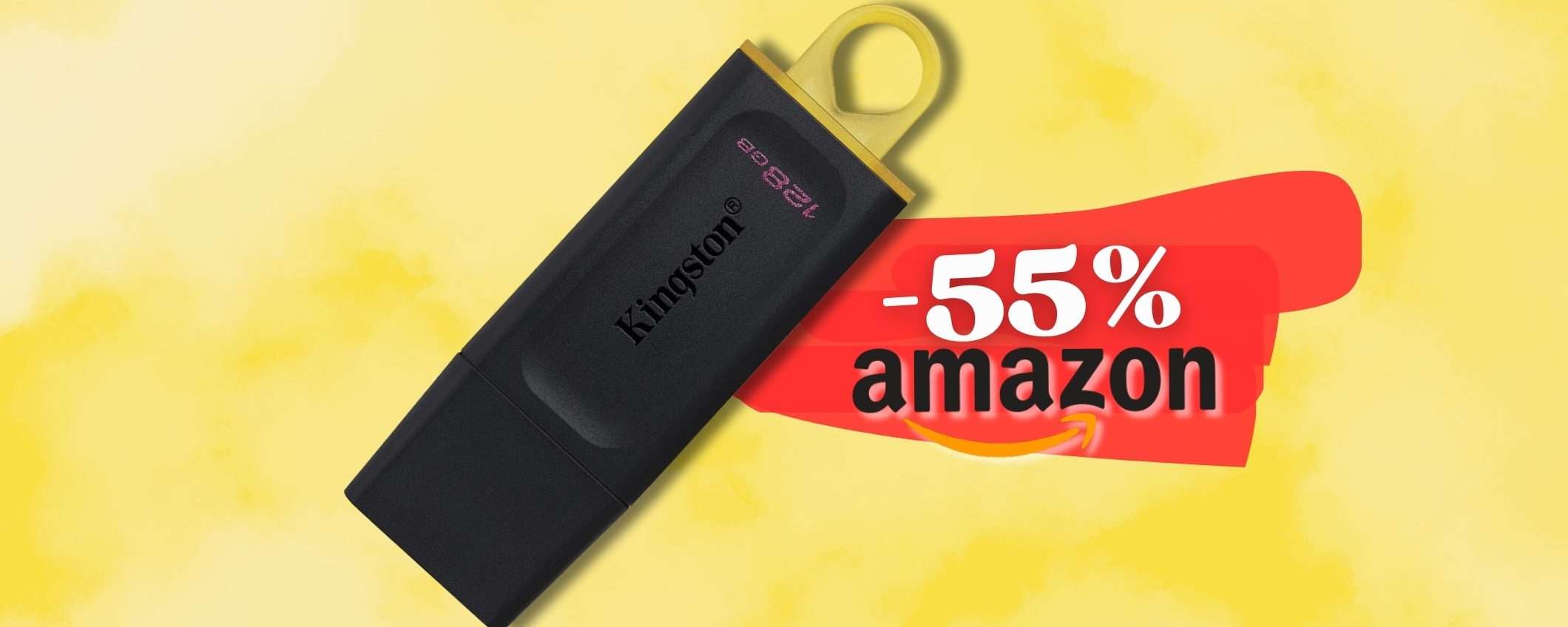 Chiavetta USB 3.2 Gen 1 da 128GB che si trasforma in un portachiavi (-55%)