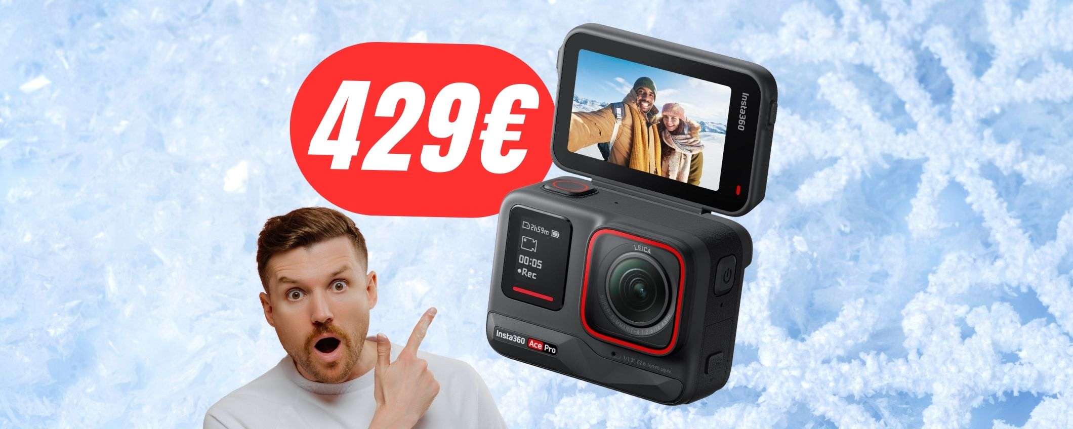 Schermo ribaltabile e qualità impressionante: la Insta360 in SCONTO è PAZZESCA!