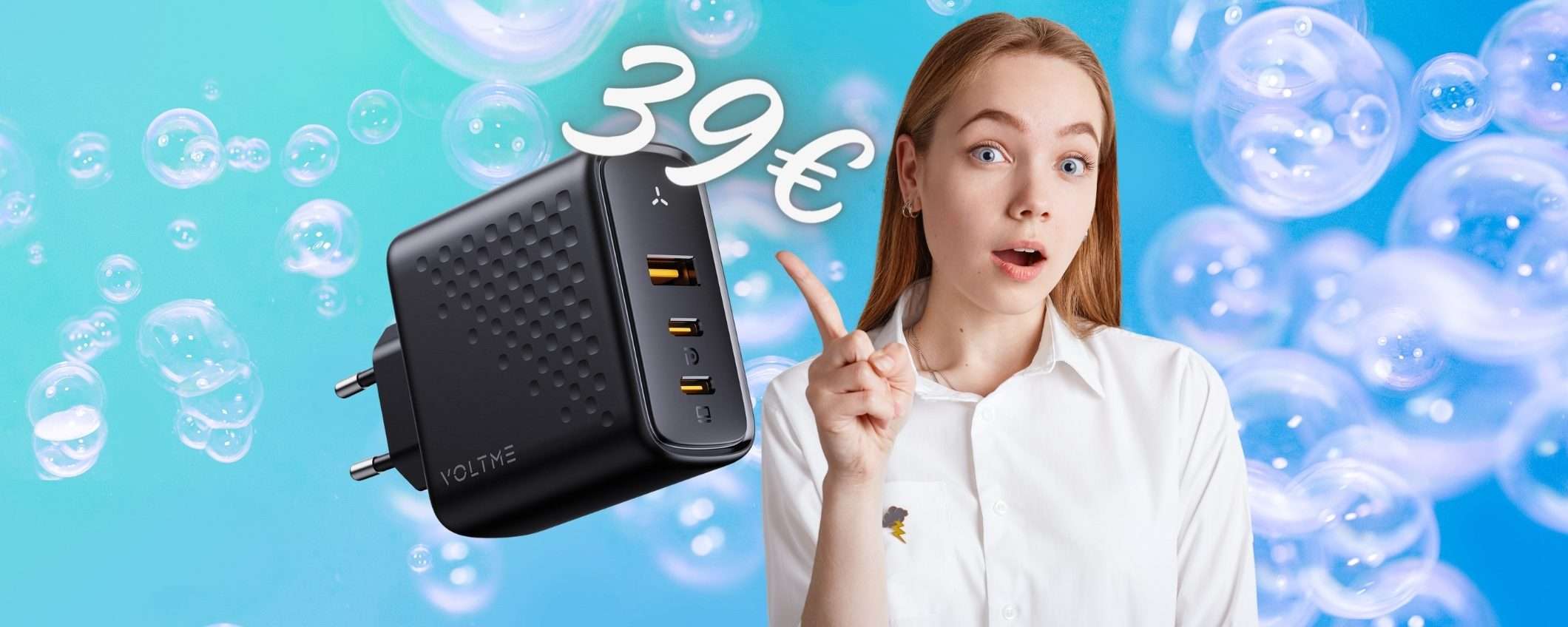 Caricatore USB da 100W che può ricaricare anche un laptop a soli 39€