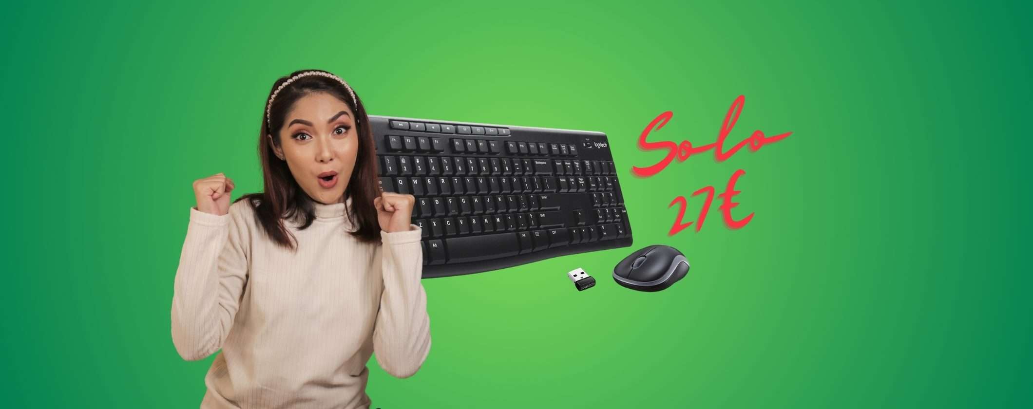 Combo Tastiera + Mouse Logitech: produttività alle stelle con 27€