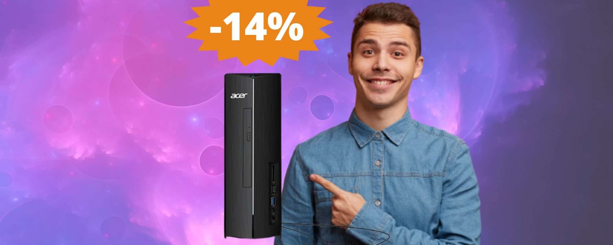 PC fisso Acer Aspire: SUPER sconto del 14% su Amazon