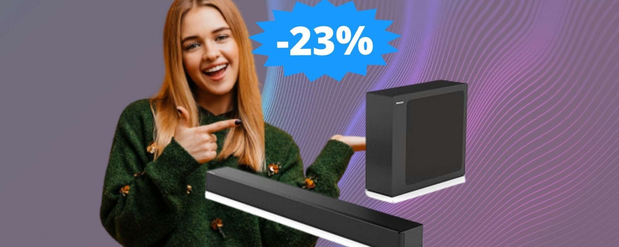 Soundbar Hisense HS2100: sconto ESCLUSIVO del 23% su Amazon