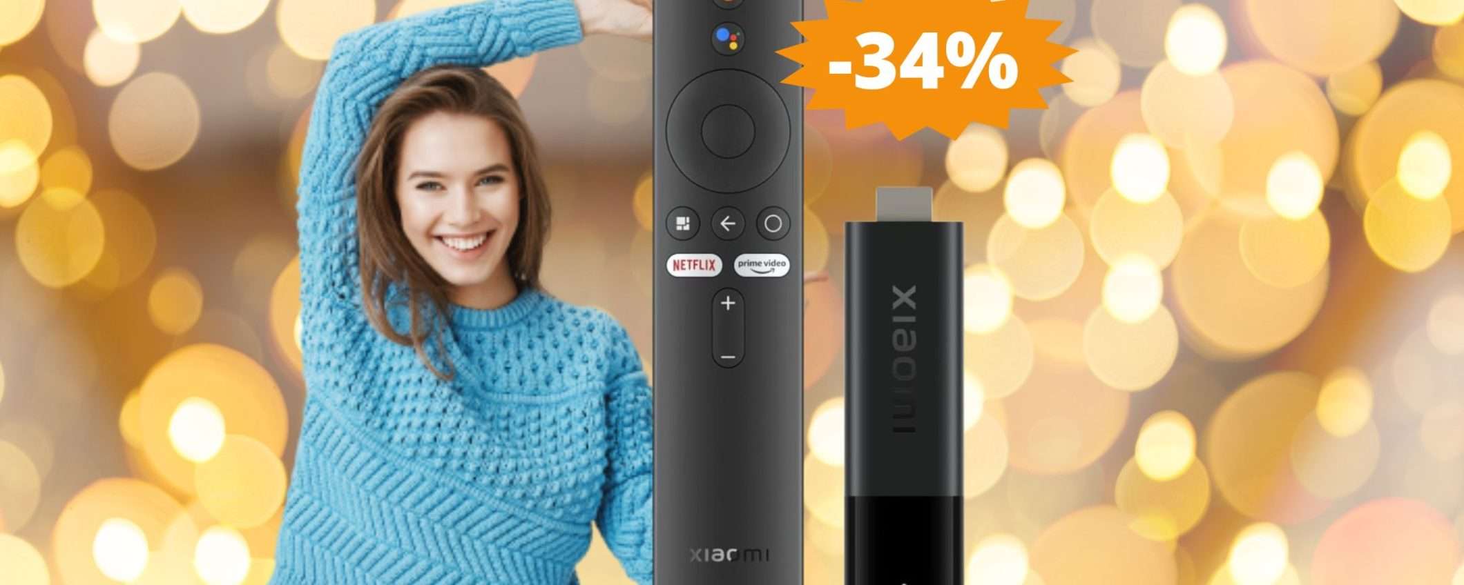 Xiaomi TV Stick 4K: RINNOVA il tuo intrattenimento (-34%)
