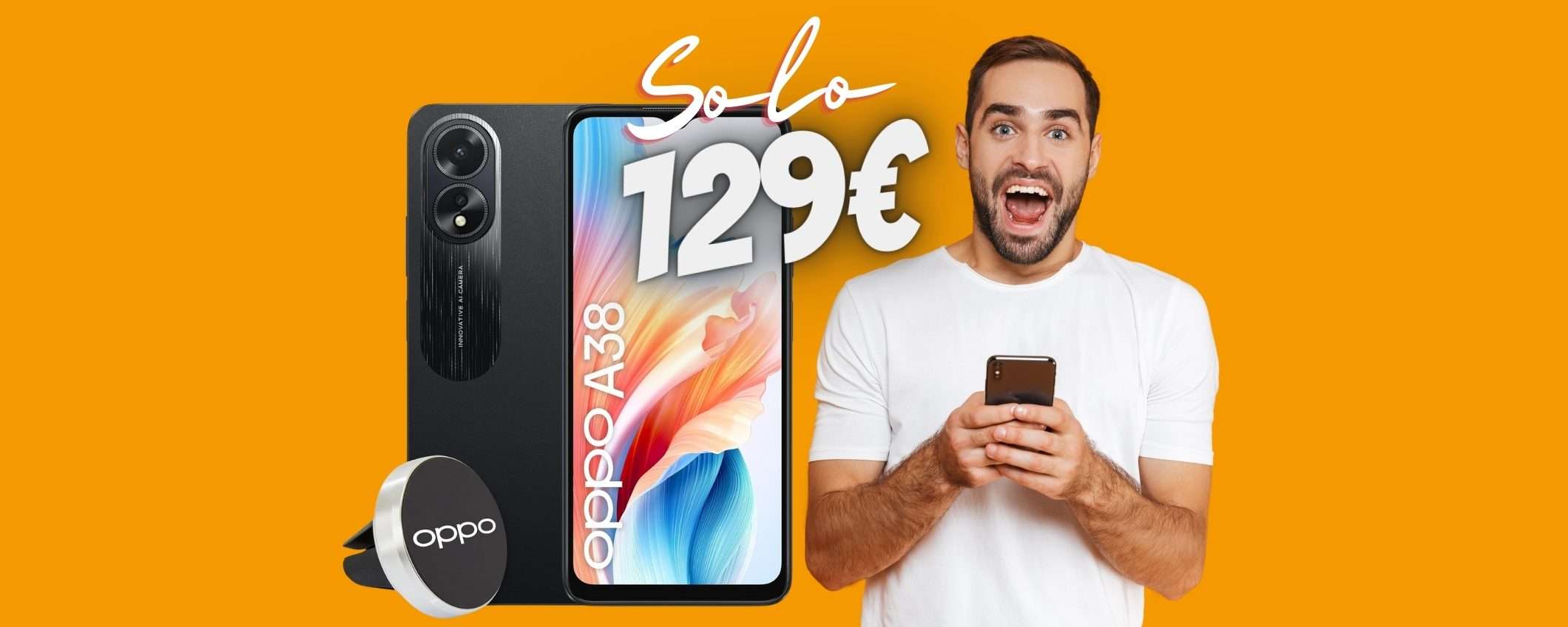 OPPO A38 con display da 90Hz impermeabile a PREZZO REGALO (-41%)