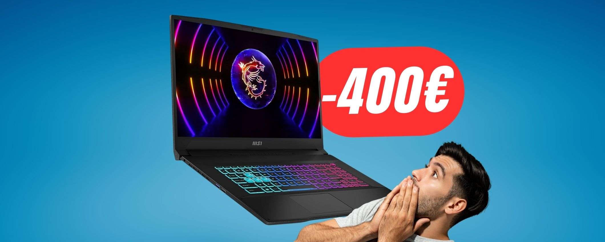 Il portatile da gaming MSI a 400€ in MENO è la follia della Gaming Week!