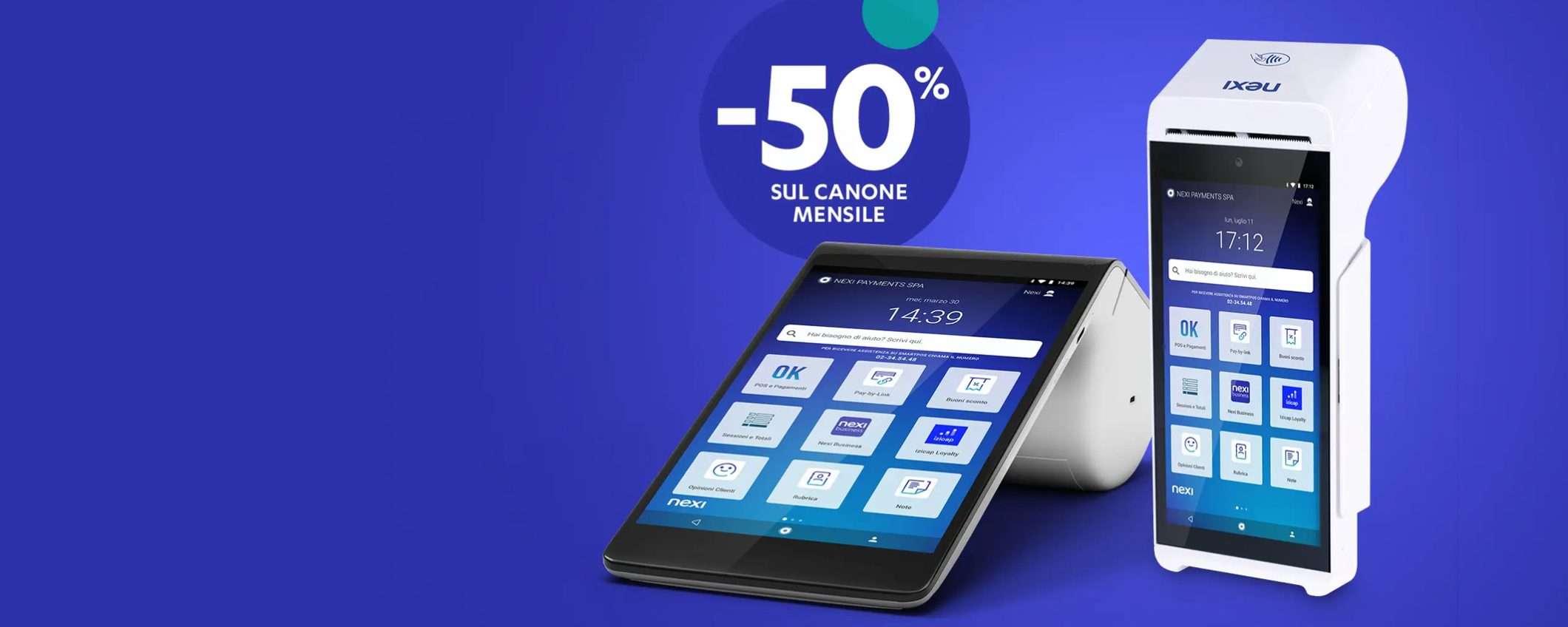 Nexi, ricevi uno sconto del 50% sul canone di SmartPOS