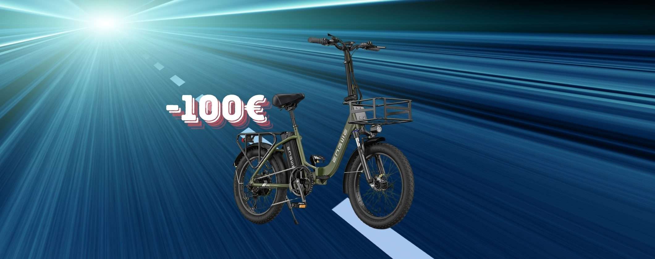 100€ di SCONTO sulla Bici Elettrica Pieghevole più acquistata