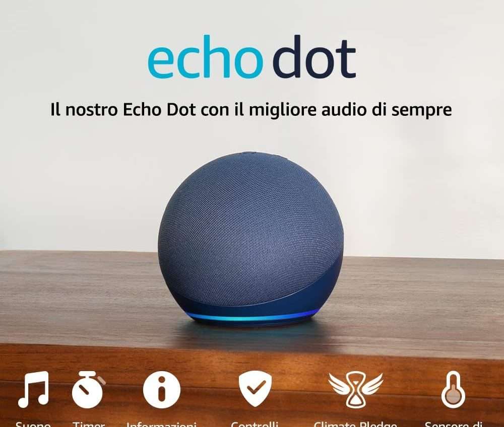 Echo Dot di 5a generazione in SUPER OFFERTA: il prezzo crolla del 46%