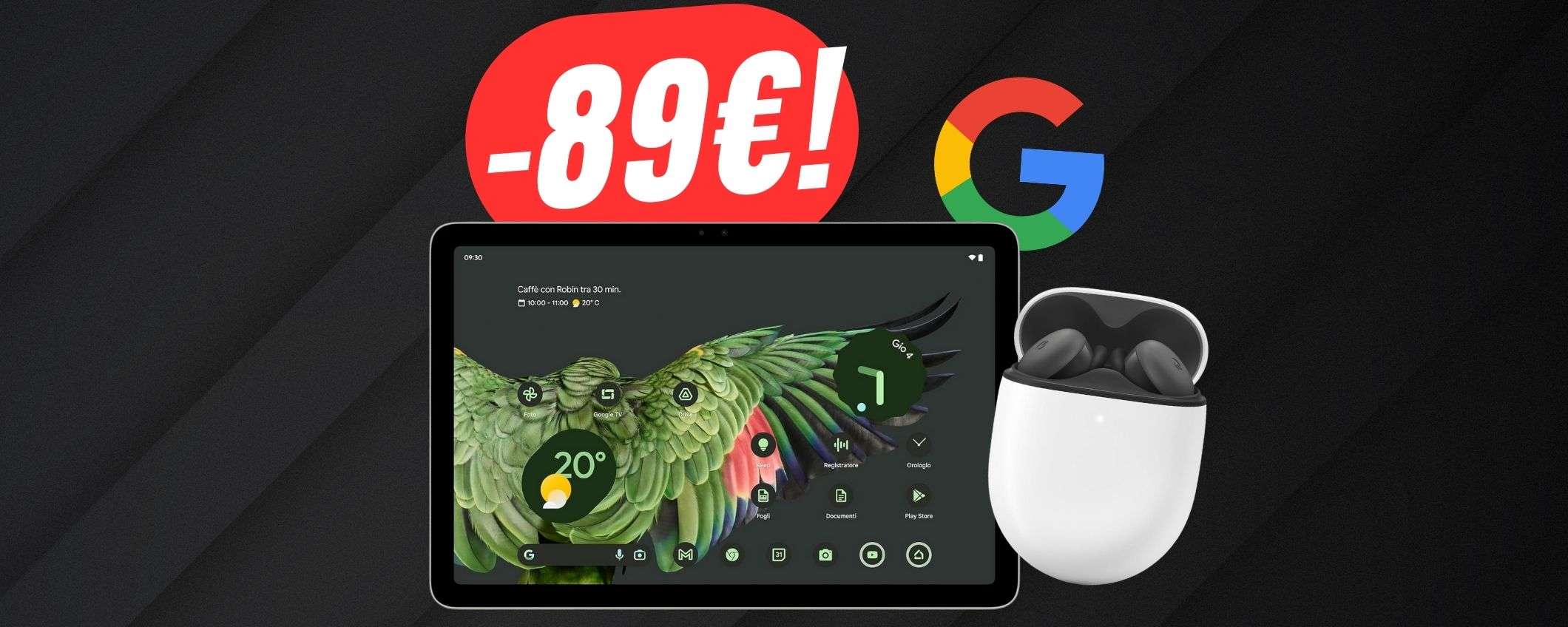 Google Pixel Tablet + Pixel Buds: risparmia -89€ grazie ad Amazon!