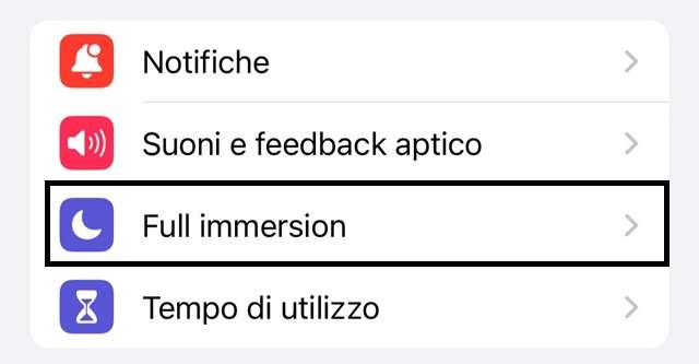 Full immersion: come attivarla su iPhone