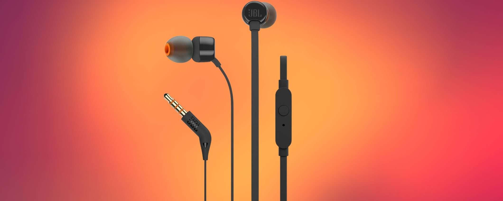 Cuffie JBL con cavo ANTIGROVIGLIO a 4,99 euro: AFFARE Amazon al 50%