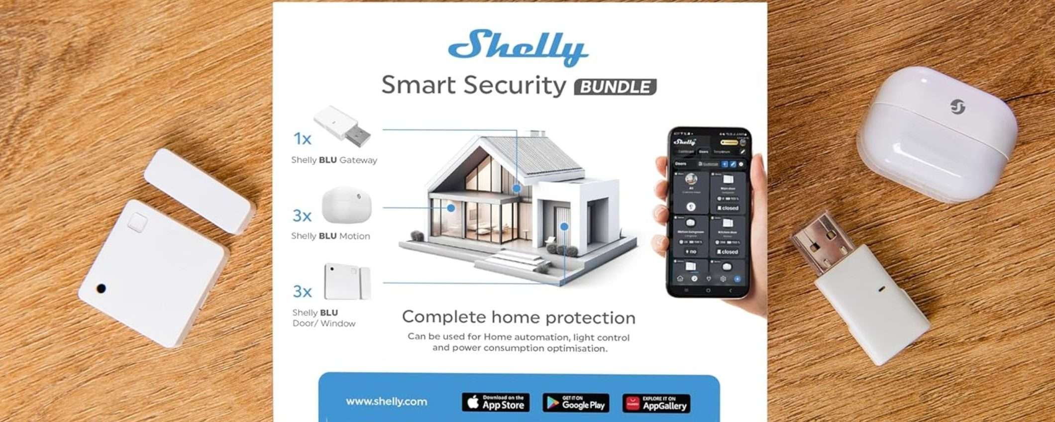 Casa BLINDATA con questo kit SMART per la sicurezza di Shelly in SCONTO (-17%)