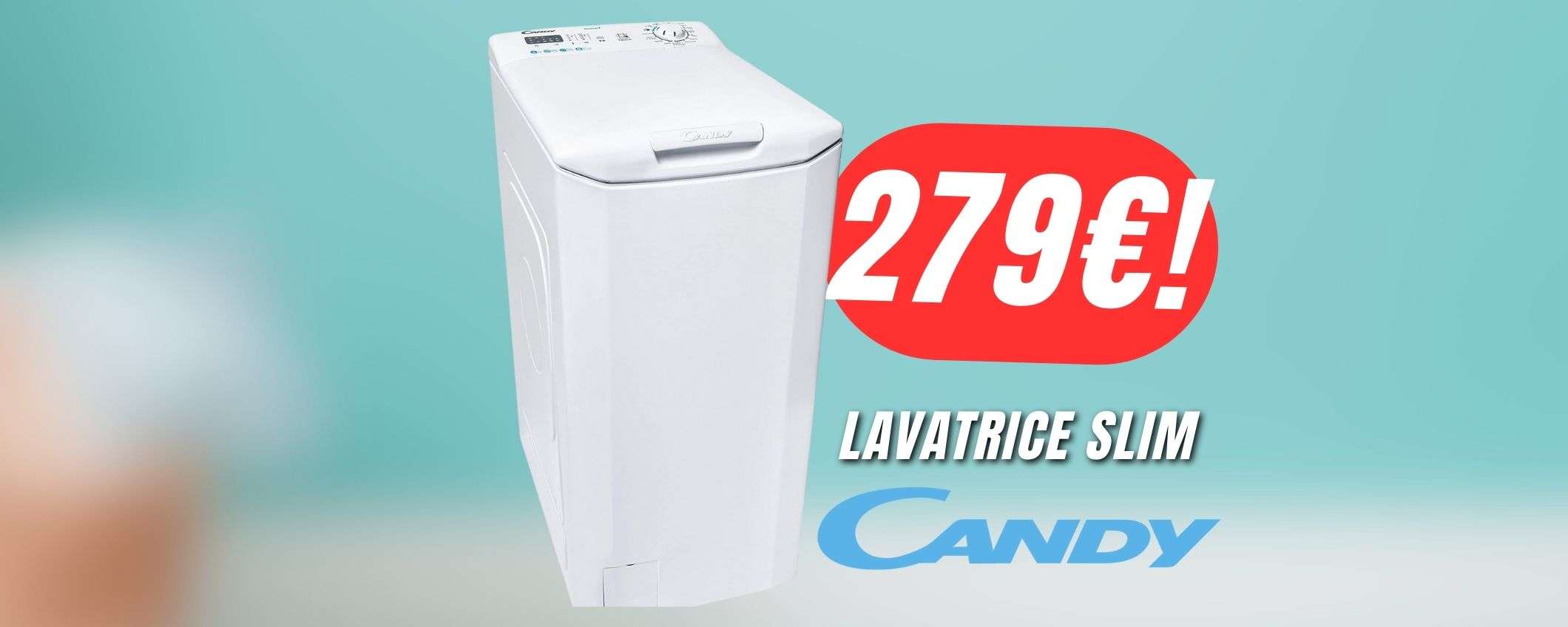 La LAVATRICE ultra-slim di Candy costa appena 279€ grazie allo SCONTO!