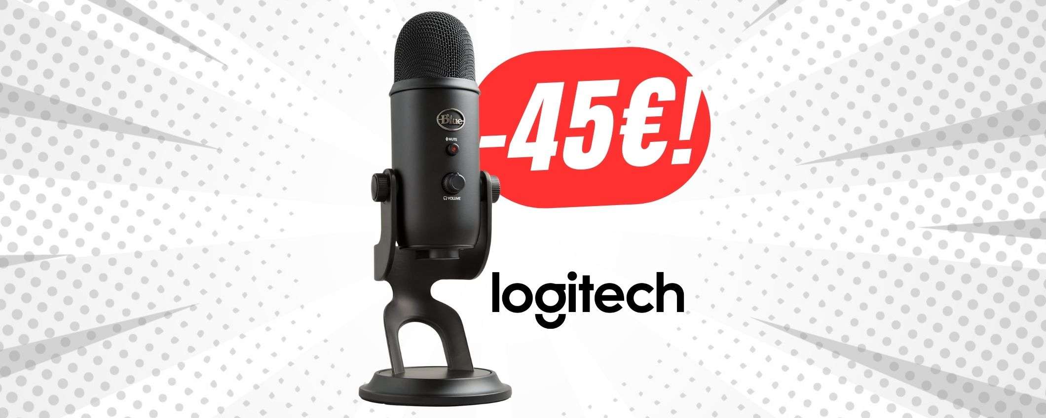 Il microfono più amato dagli streamers è in SCONTO a -45€!