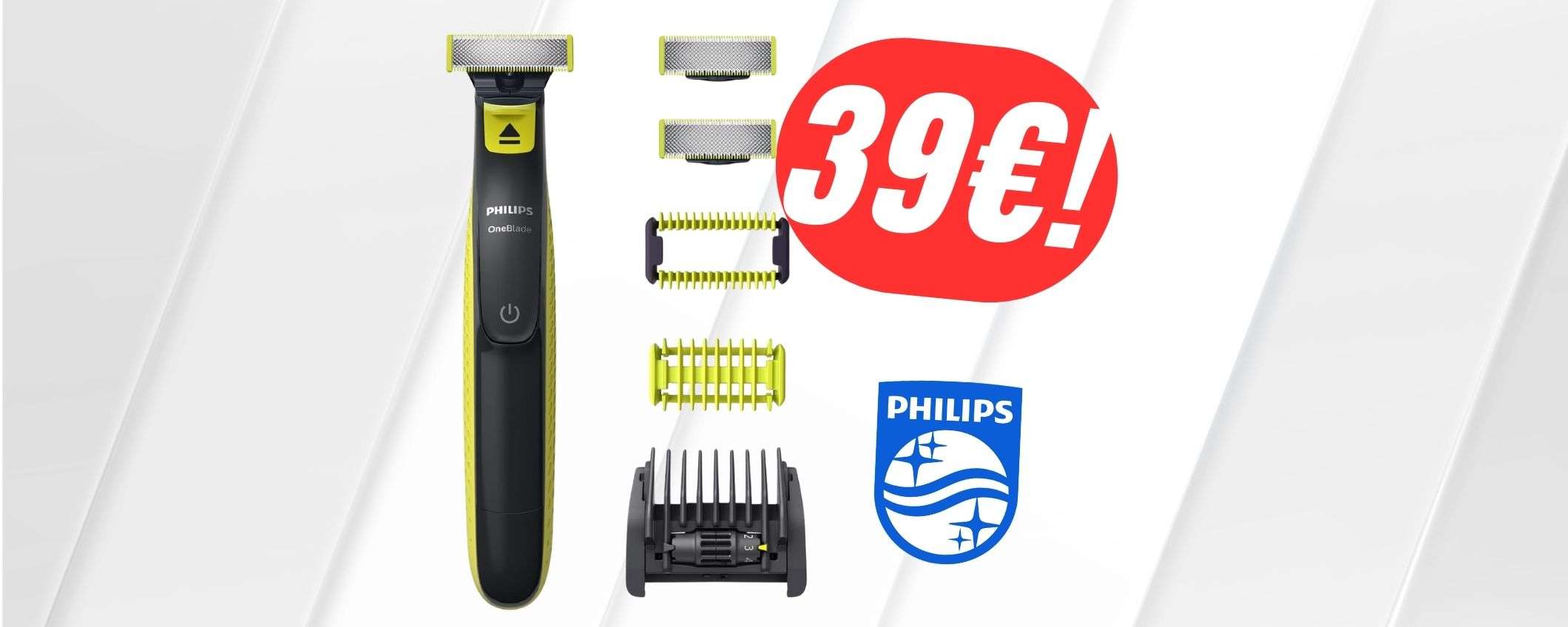 Philips OneBlade (con il rifinitore per il corpo) a 39€ è il rasoio elettrico perfetto!