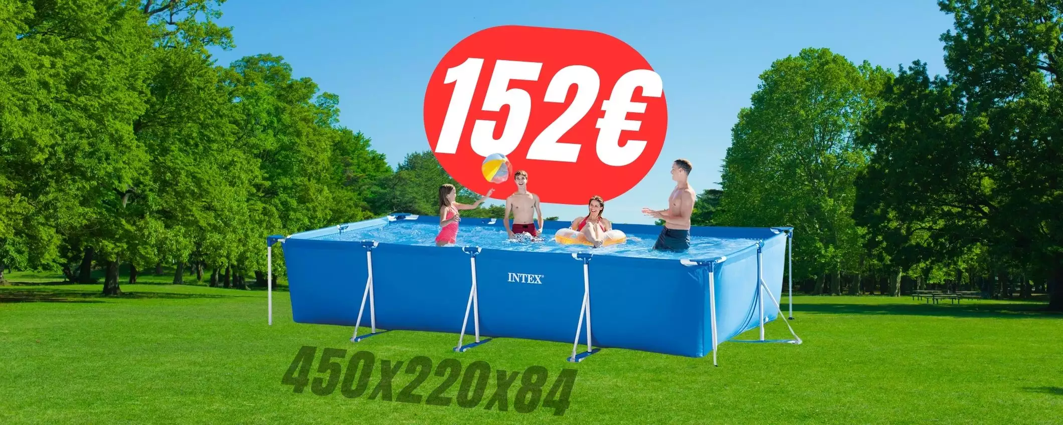 Da 276€ a 152€: la piscina XXL a un prezzo incredibile con il COUPON