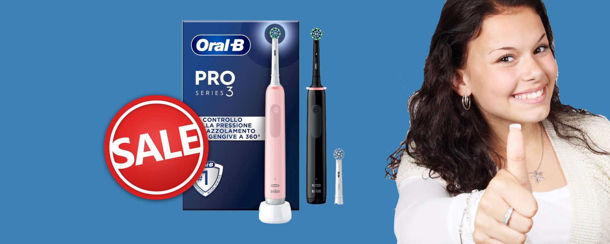 Oral-B Pro Series 3 spazzolino elettrico: sconto BOMBA su Amazon