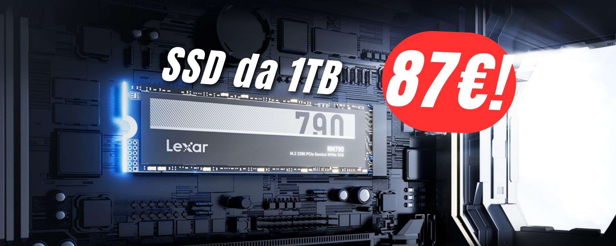 SSD da 1TB che rende il tuo PC super-veloce: lo paghi 87€ grazie allo SCONTO!