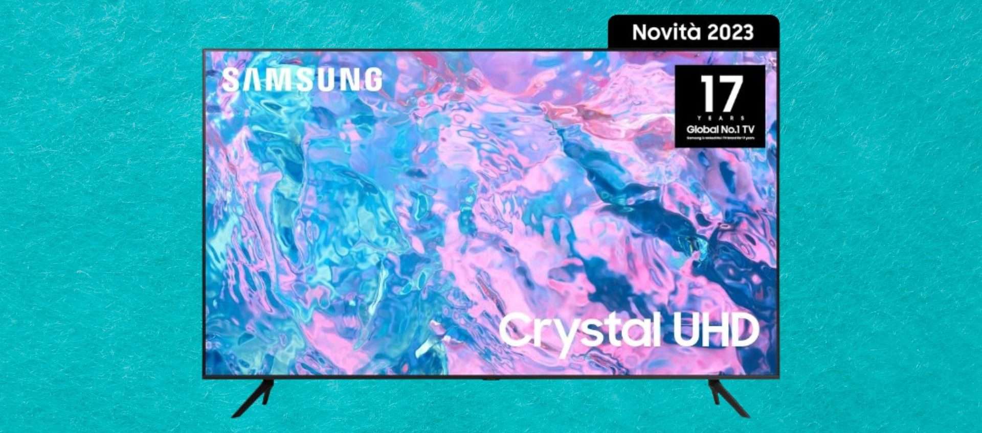 Televisore Samsung Crystal UHD in super offerta: il prezzo scende sotto i 470€ (-33%)