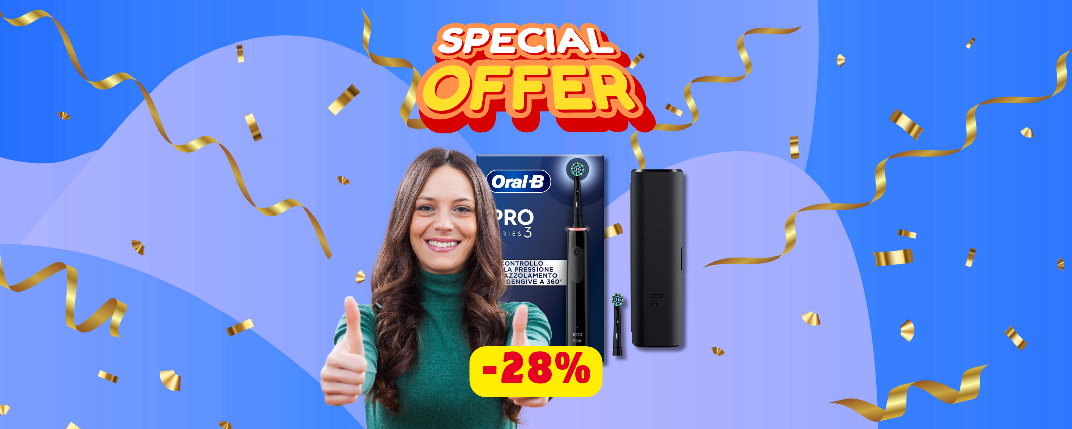 Oral-B Pro 3 in sconto SHOCK: -28% su Amazon! Per pochissimo