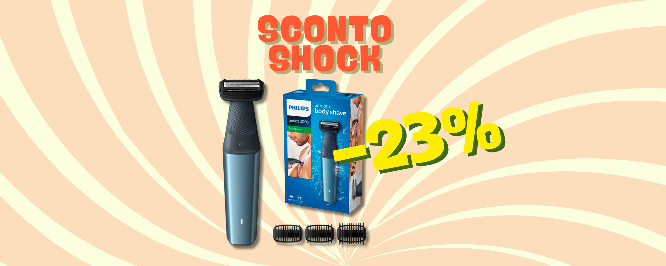 Rasoio top: Philips Bodygroom Series 3000 in sconto del 23%