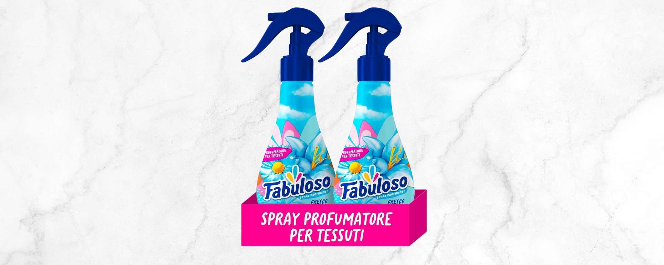 Profumatore per tessuti Fabuloso: la confezione da 2 a PREZZO SCORTA su Amazon (-55%)