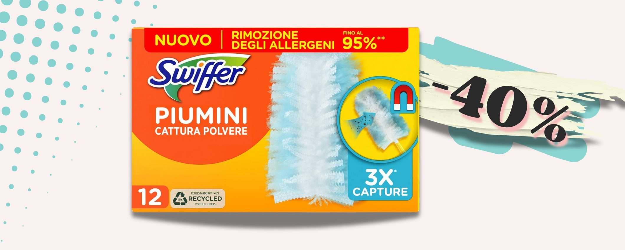 SWIFFER Duster per un addio alla polvere DEFINITIVO: 12pz scontati 40%