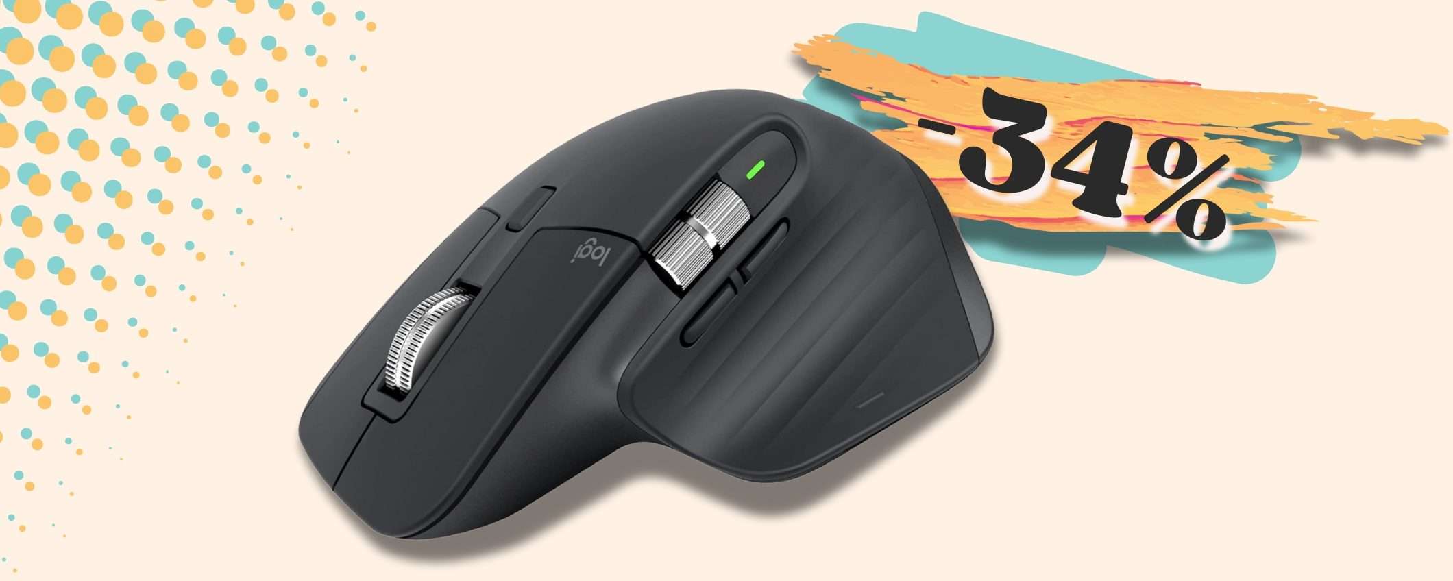 Logitech MX Master 3S è il mouse DEFINITIVO: scontato al 34% è affare