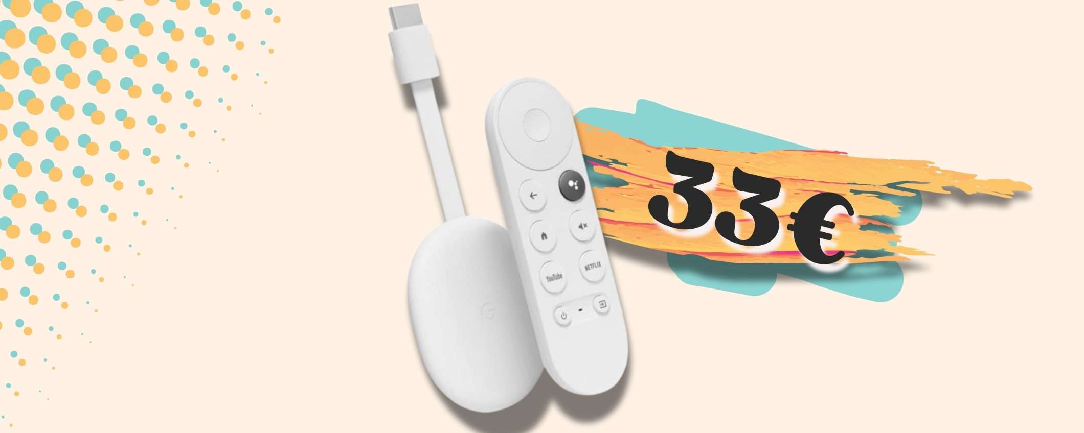 Chromecast con Google TV per avere streaming ILLIMITATO a 33€