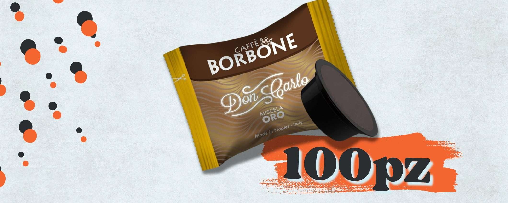 Caffè Borbone miscela ORO perfetto per Lavazza: 100 capsule in promo