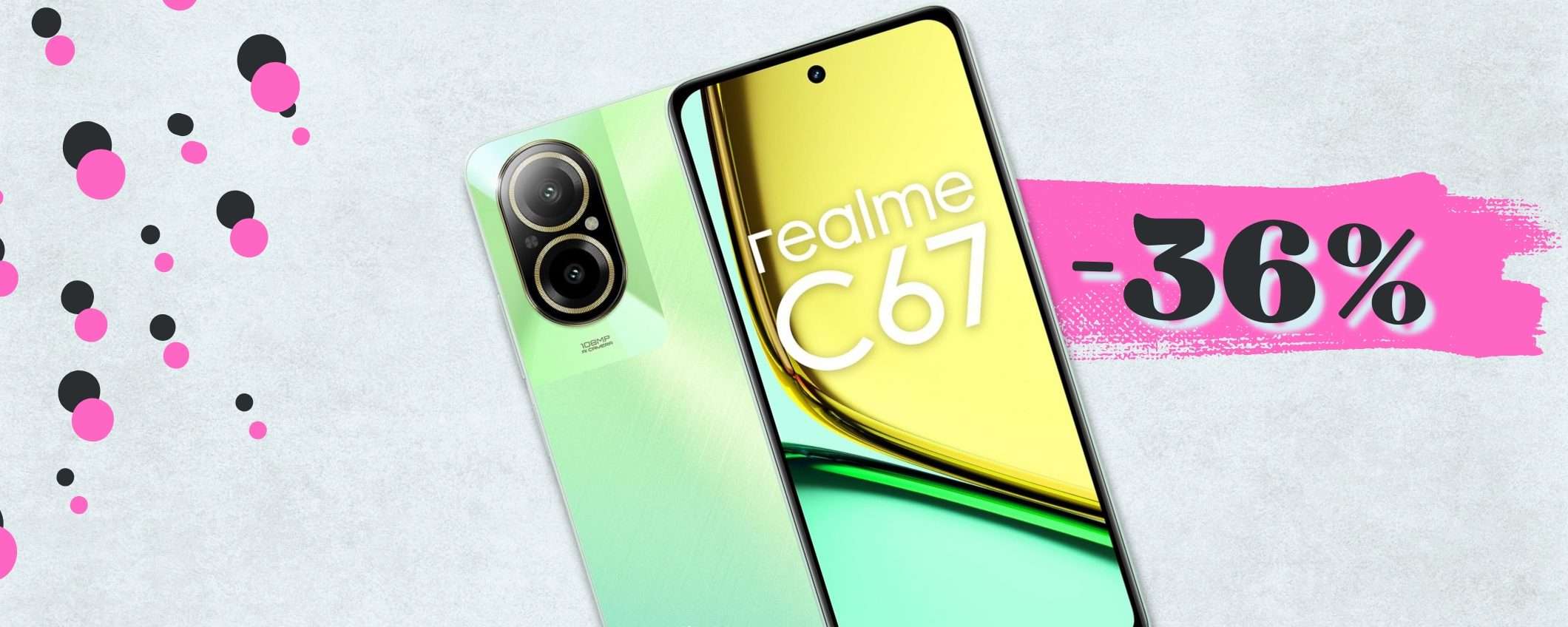 Realme C67 con fotocamera 108mp ti fa diventare PROFESSIONISTA (140€)