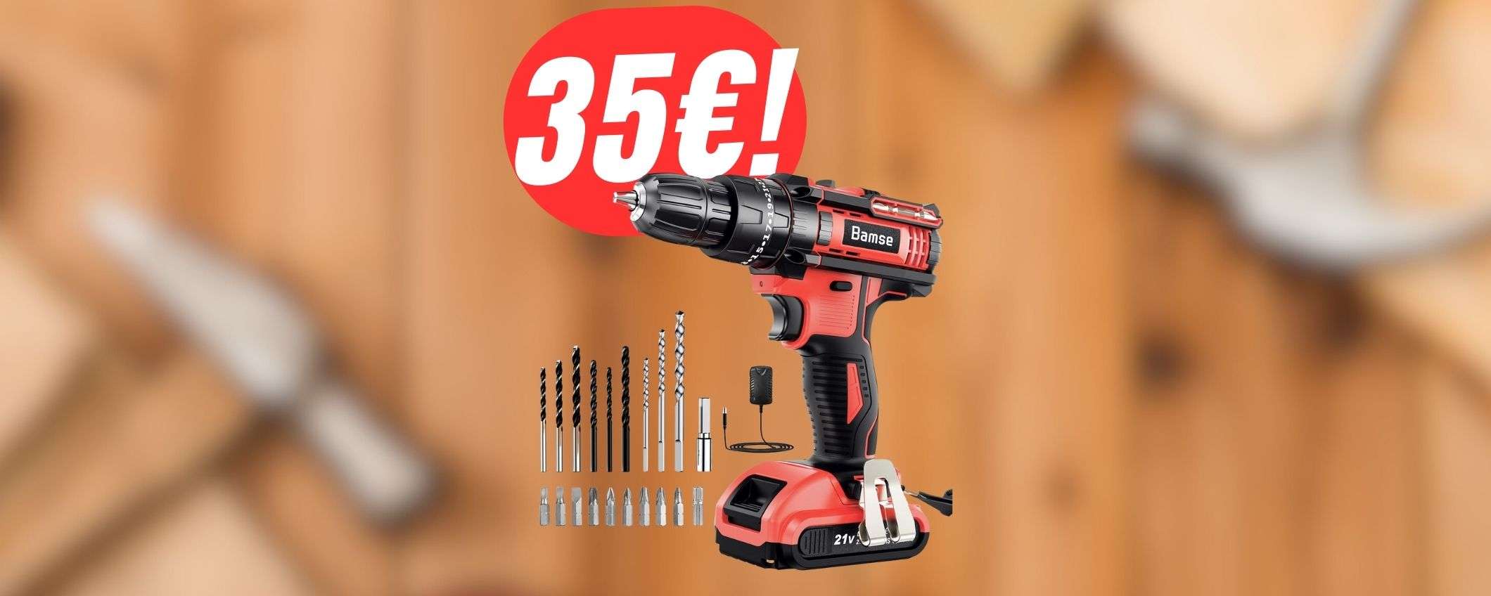 Lo SCONTO FOLLE ti farà acquistare questo TRAPANO-AVVITATORE a 35€!