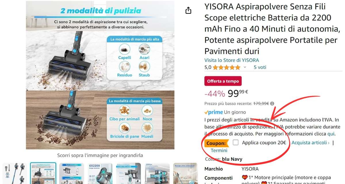 amazon-lancia-bomba-aspirapolvere-senza-fili-accessoriato-79e-coupon