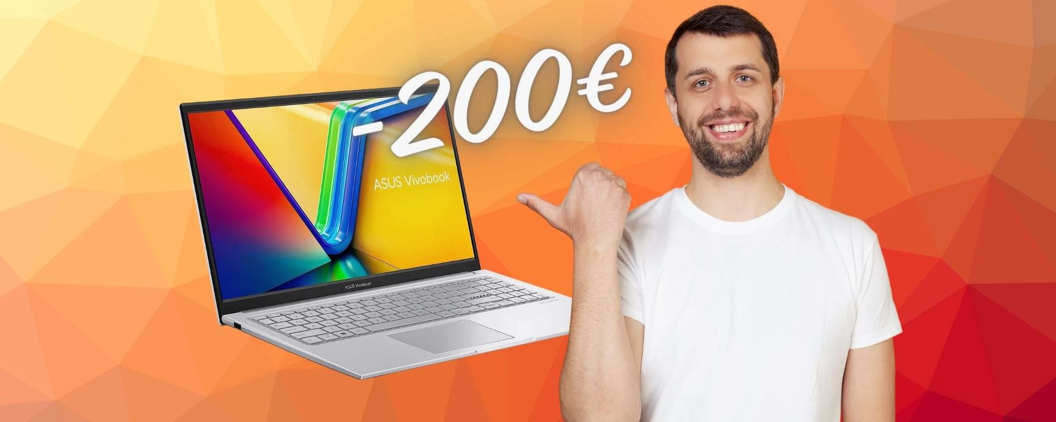 ASUS Vivobook 15 con i3 e SSD da 512GB a 200€ in MENO (anche a rate)