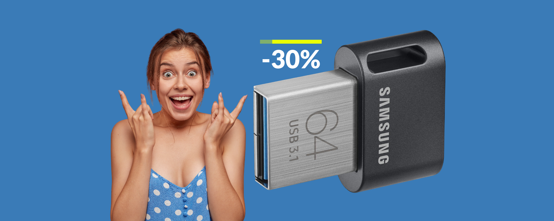 Micro chiavetta USB Samsung dalla velocità spaventosa: solo 13€