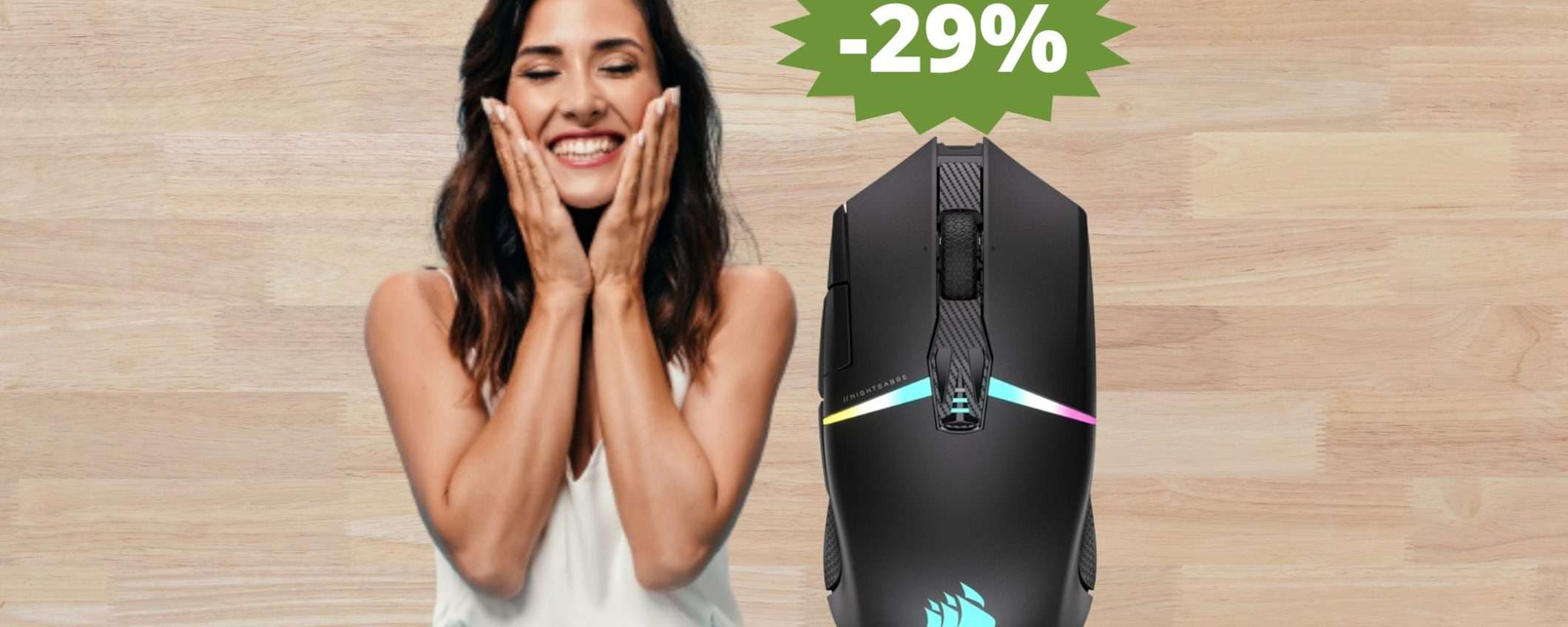 Mouse Corsair NIGHTSABRE: un AFFARE da non perdere (-29%)