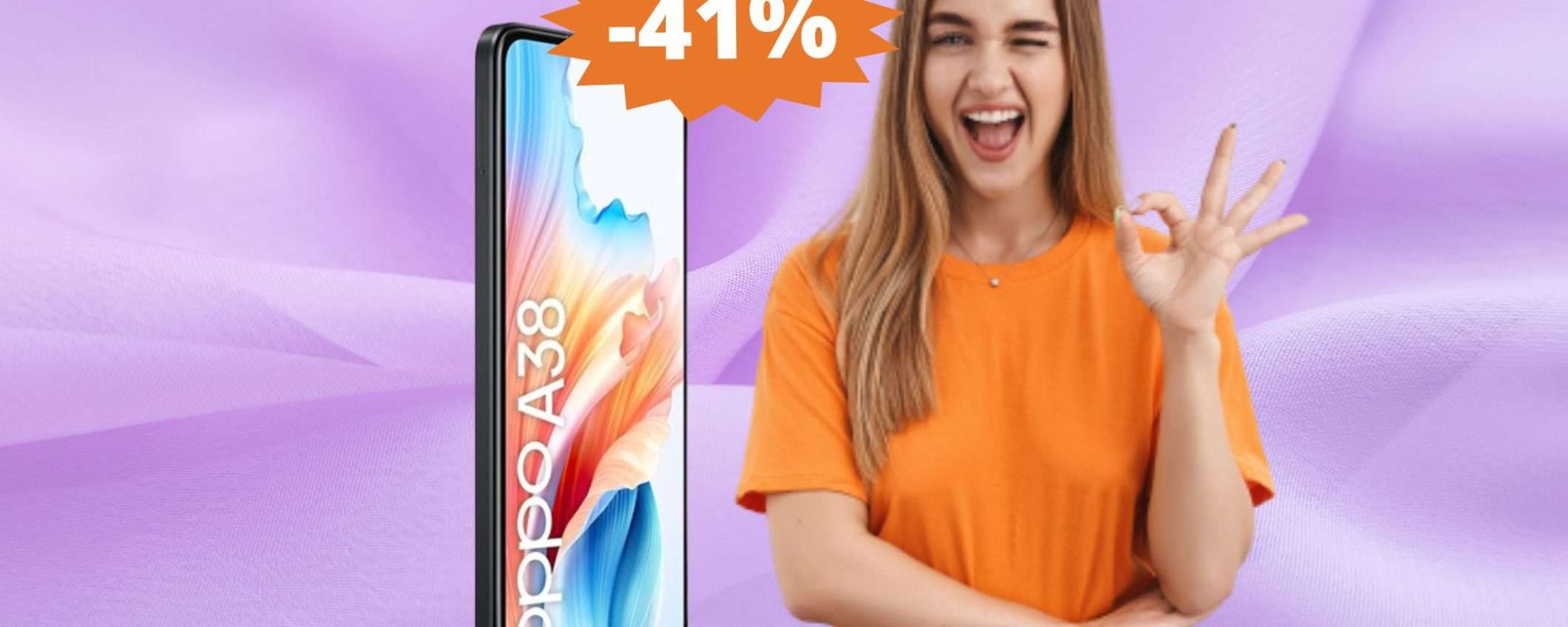 OPPO A38: elegante, affidabile e in MEGA sconto del 41%