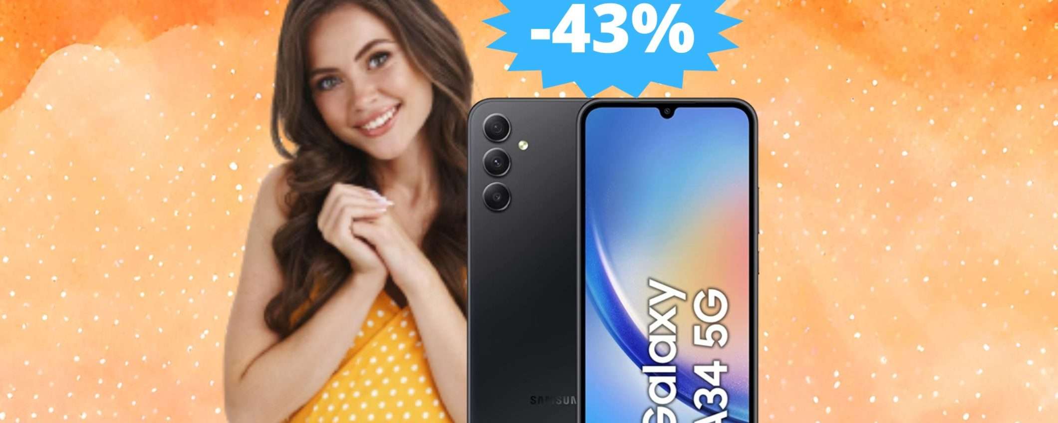 Samsung Galaxy A34: sconto EPICO del 43% su Amazon