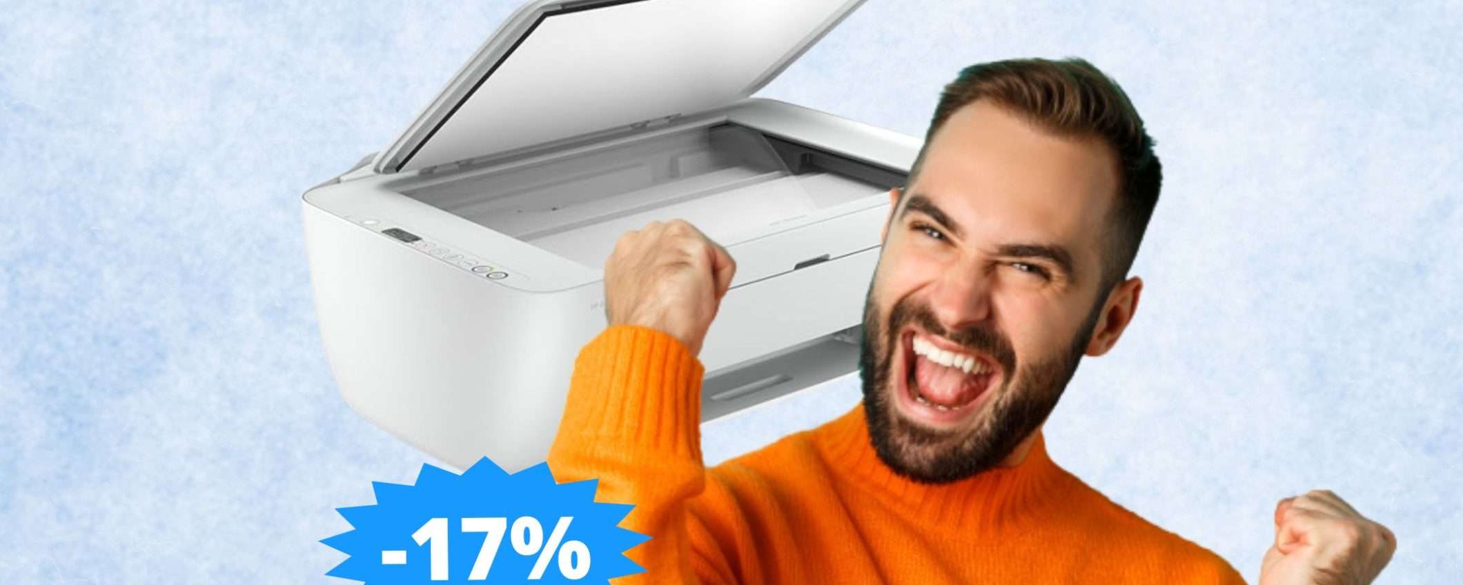 Stampante HP DeskJet 2720e: SUPER sconto del 17% su Amazon