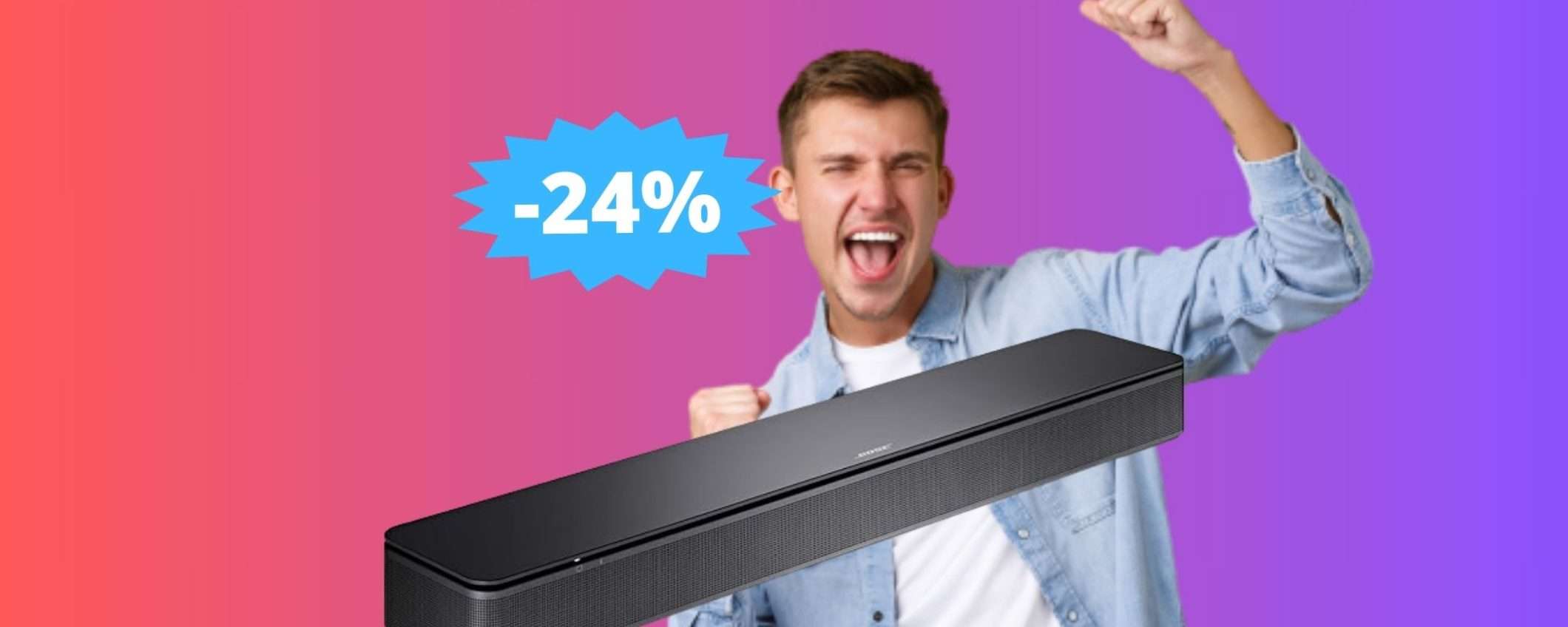 Diffusore TV Bose: IMPERDIBILE con il 24% di sconto su Amazon