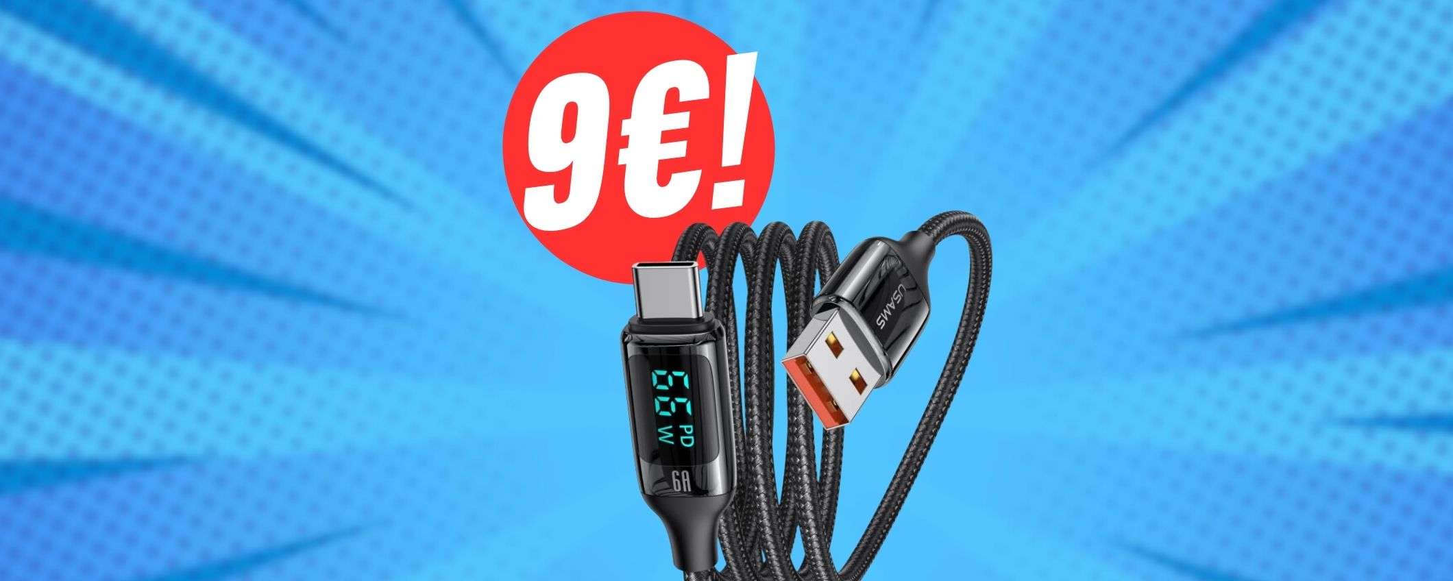 Questo cavo USB-C ha lo SCHERMO e costa solo 9€!